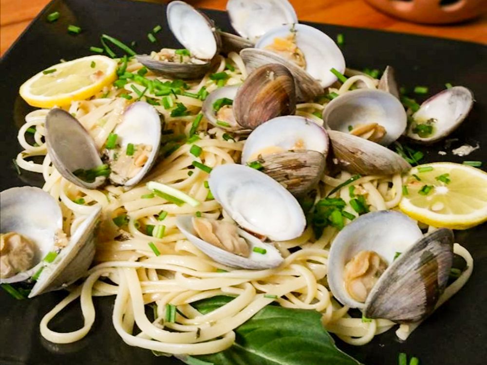 Linguine với nghêu