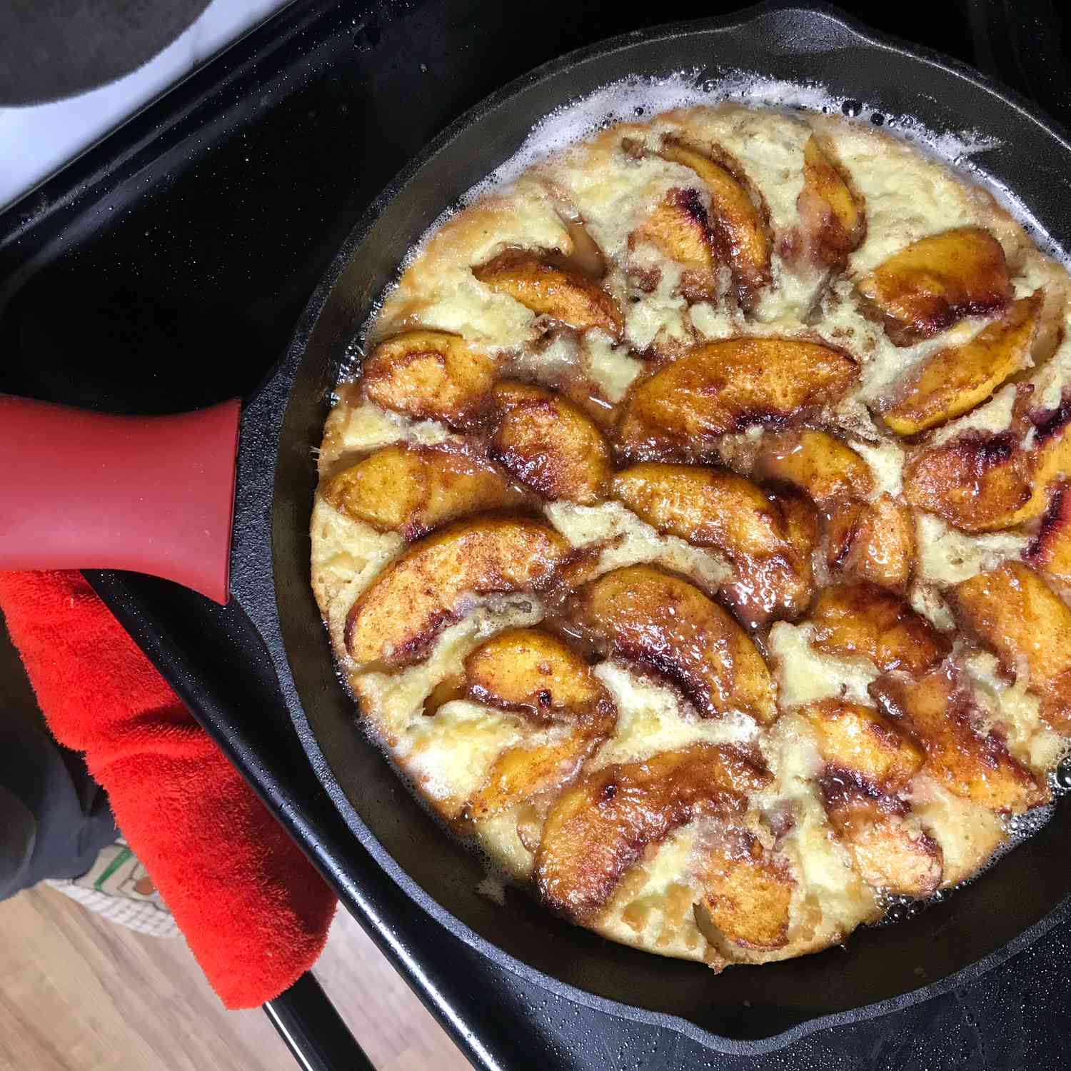 Baked Pancake với Peaches