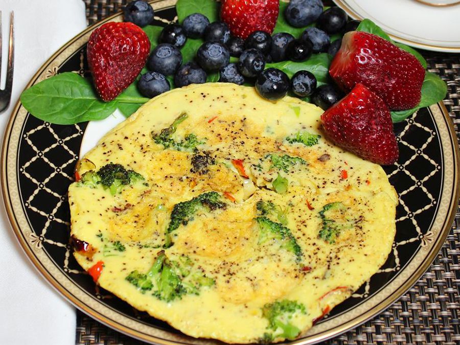 Bếp bếp thực vật frittata