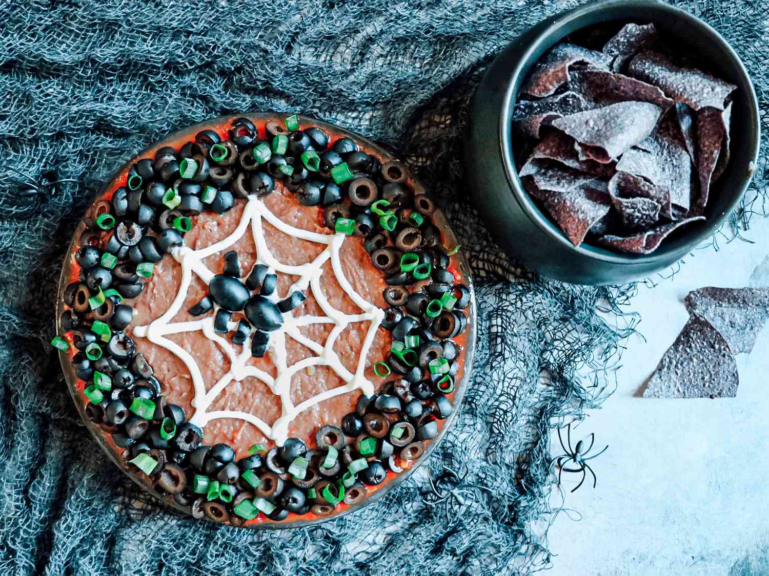 Halloween Spiderweb Layered Dip