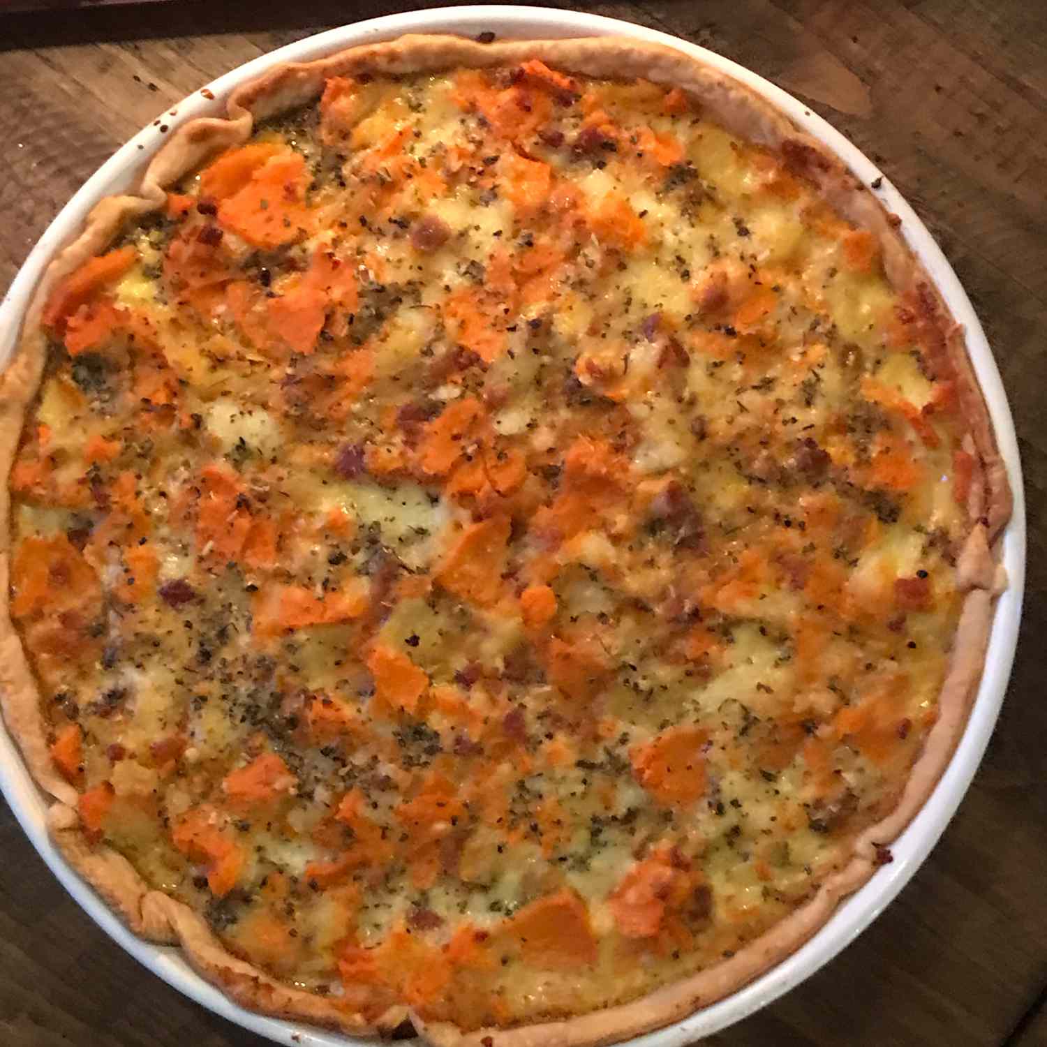 Rosemary Sweet Potato quiche