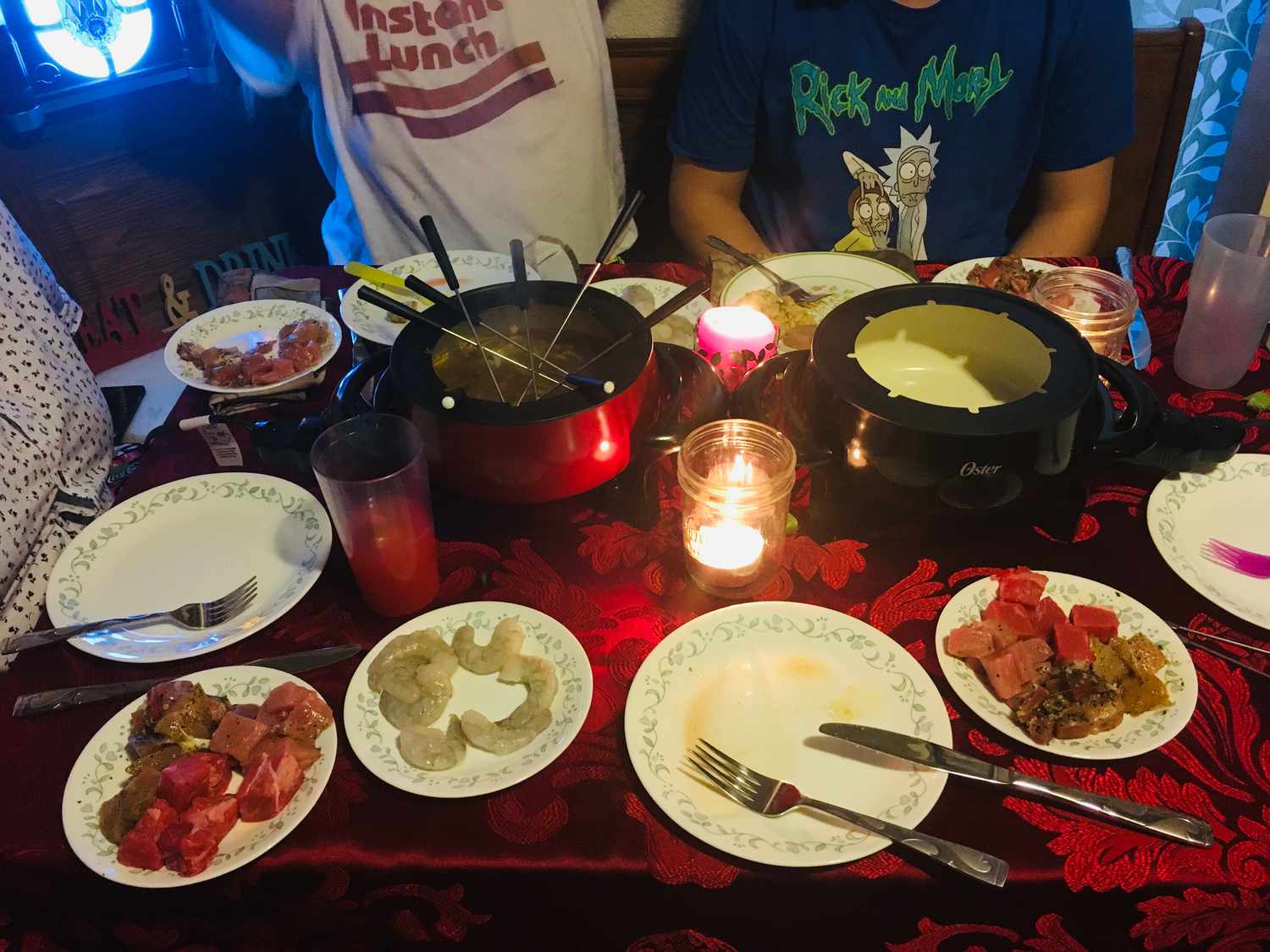 Coq au vin nước dùng fondue