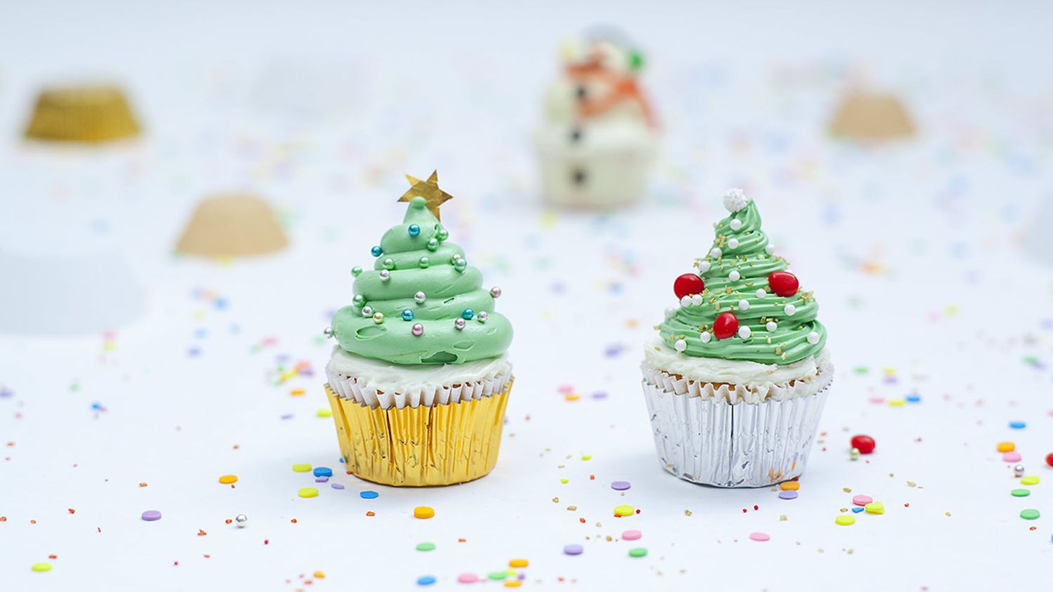 Cupcakes cây thông Noel