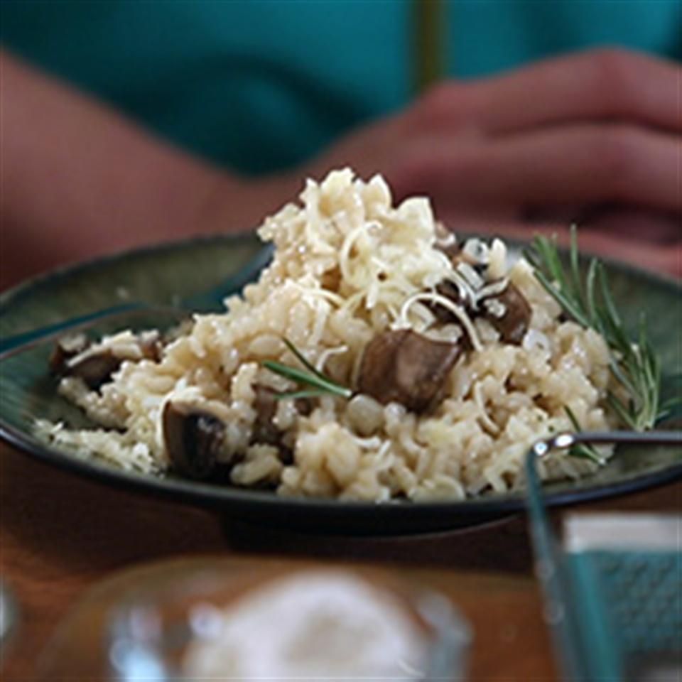 Karens dễ dàng nướng nấm và hành tây risotto