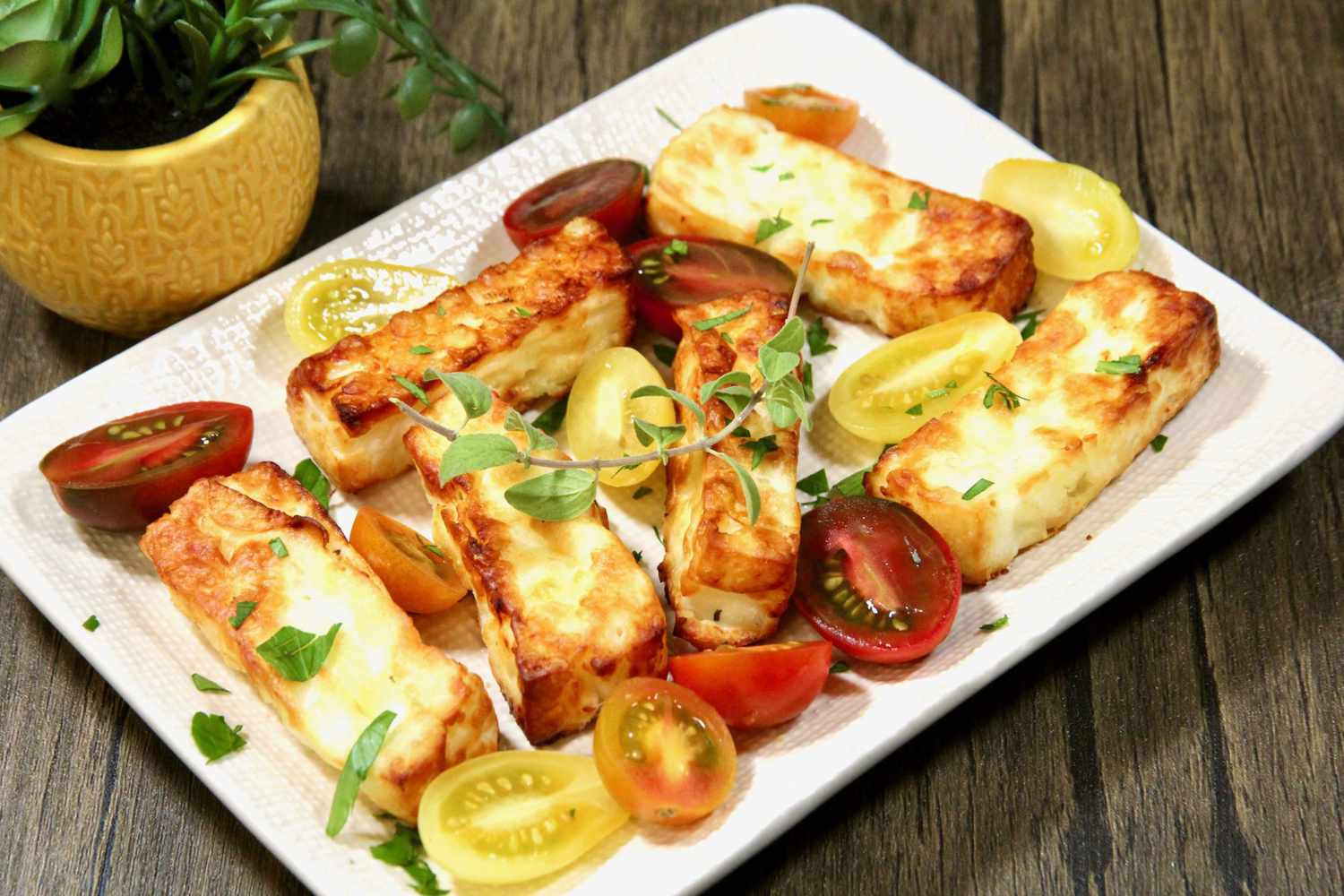 Không khí chiên halloumi phô mai