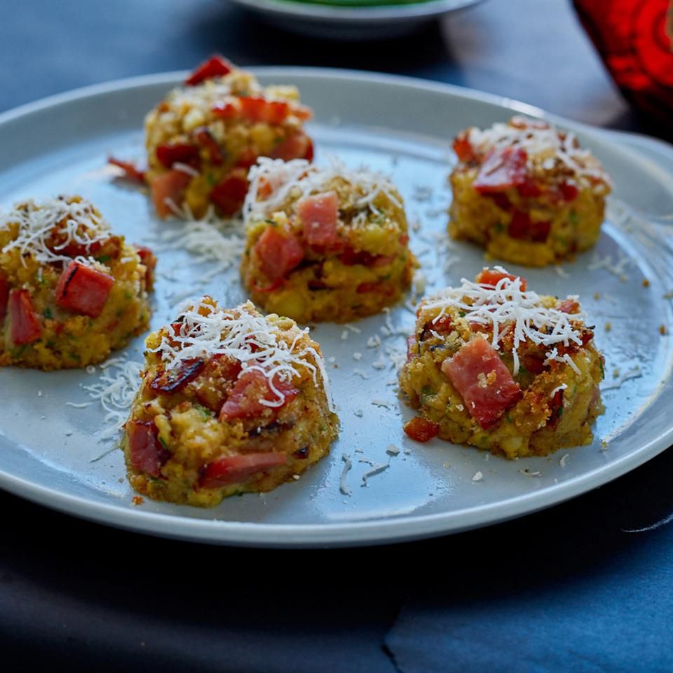 Baked Ham Chive Cakes khoai tây nghiền