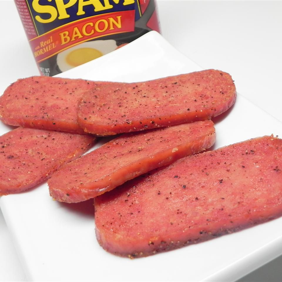 Candied Spam với thịt xông khói