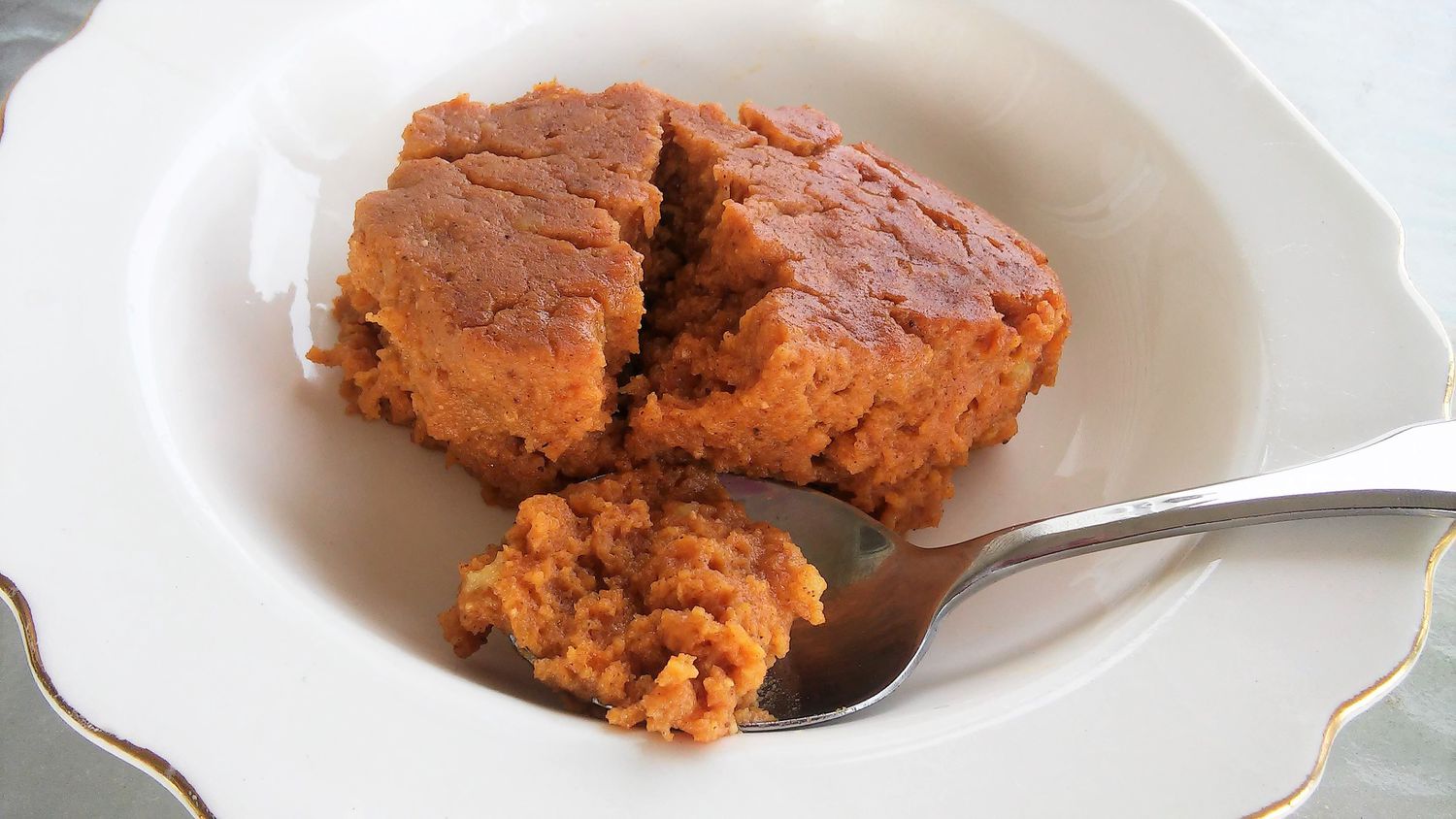 Maple-pumpkin pudding trong nồi nấu chậm