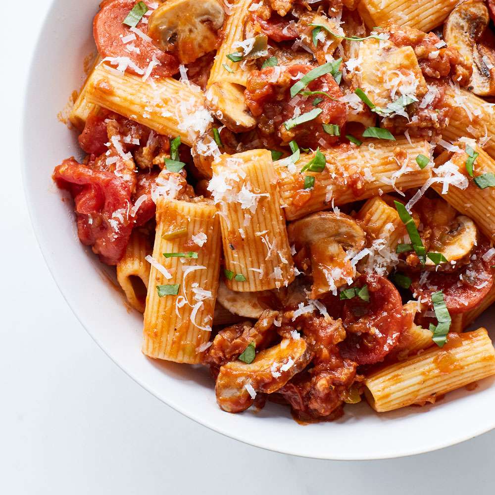 Rigatoni với điểm nhấn pizza