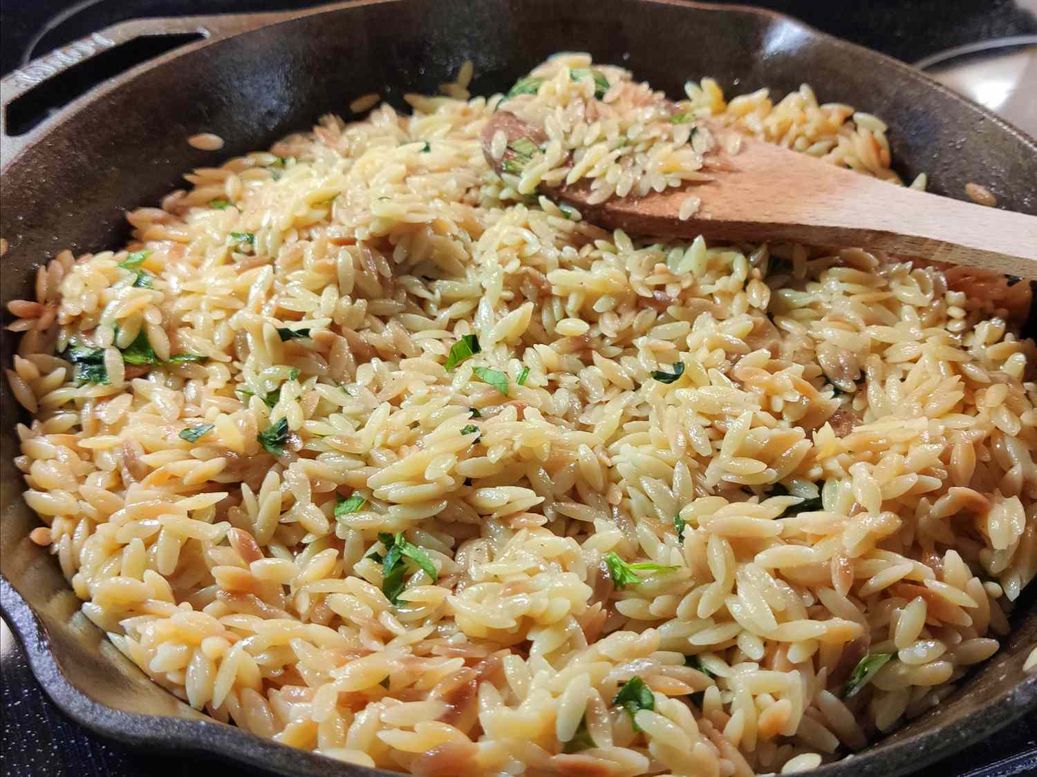 Orzo với Parmesan và Basil