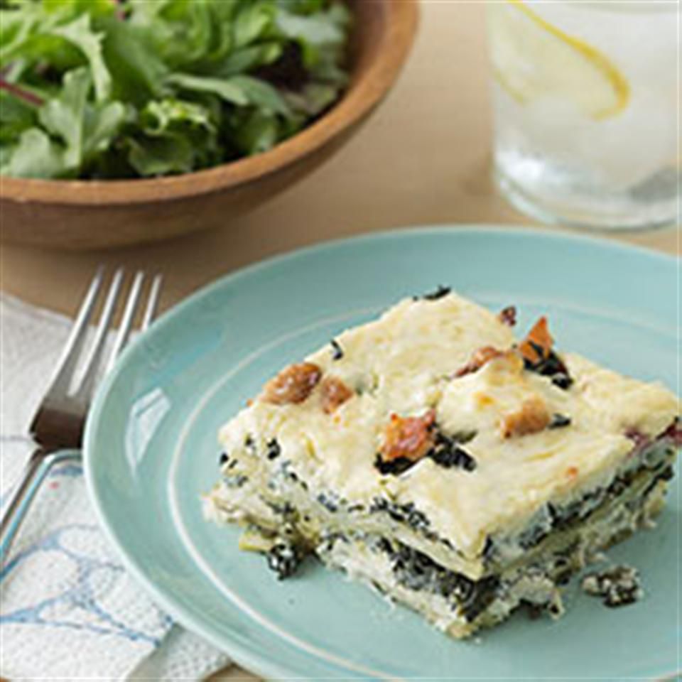 Spinach lasagna cheesy