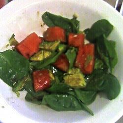 Salad rau bina dưa hấu bơ