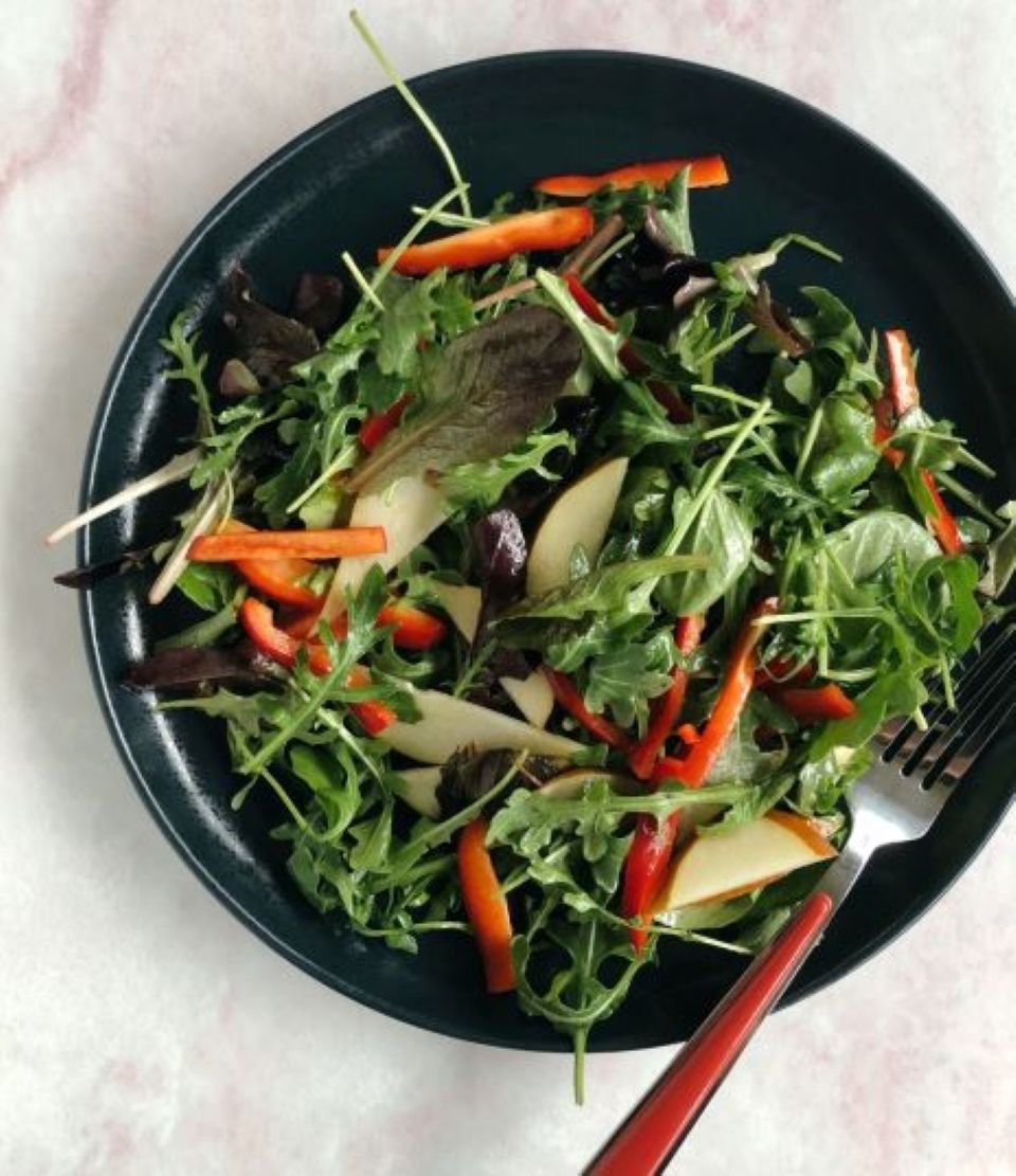 Salad arugula với vinaigrette cam quýt