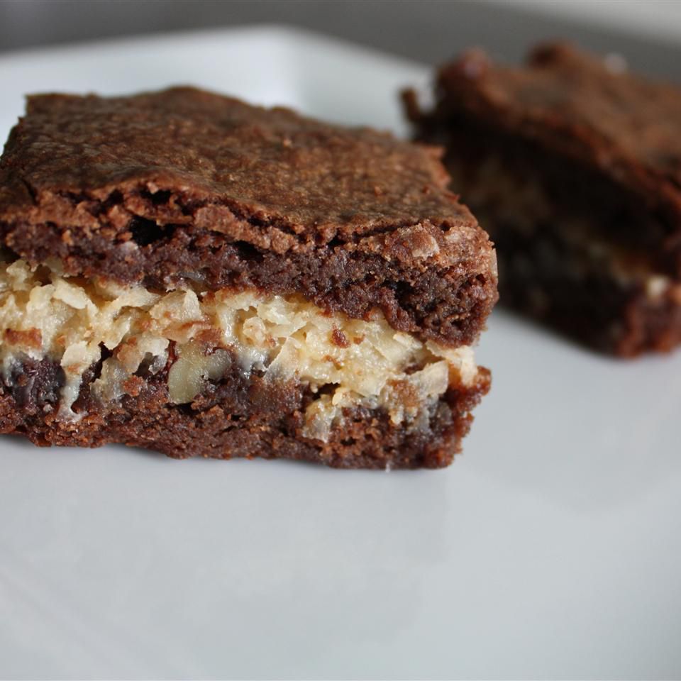 Dừa macaroon brownies