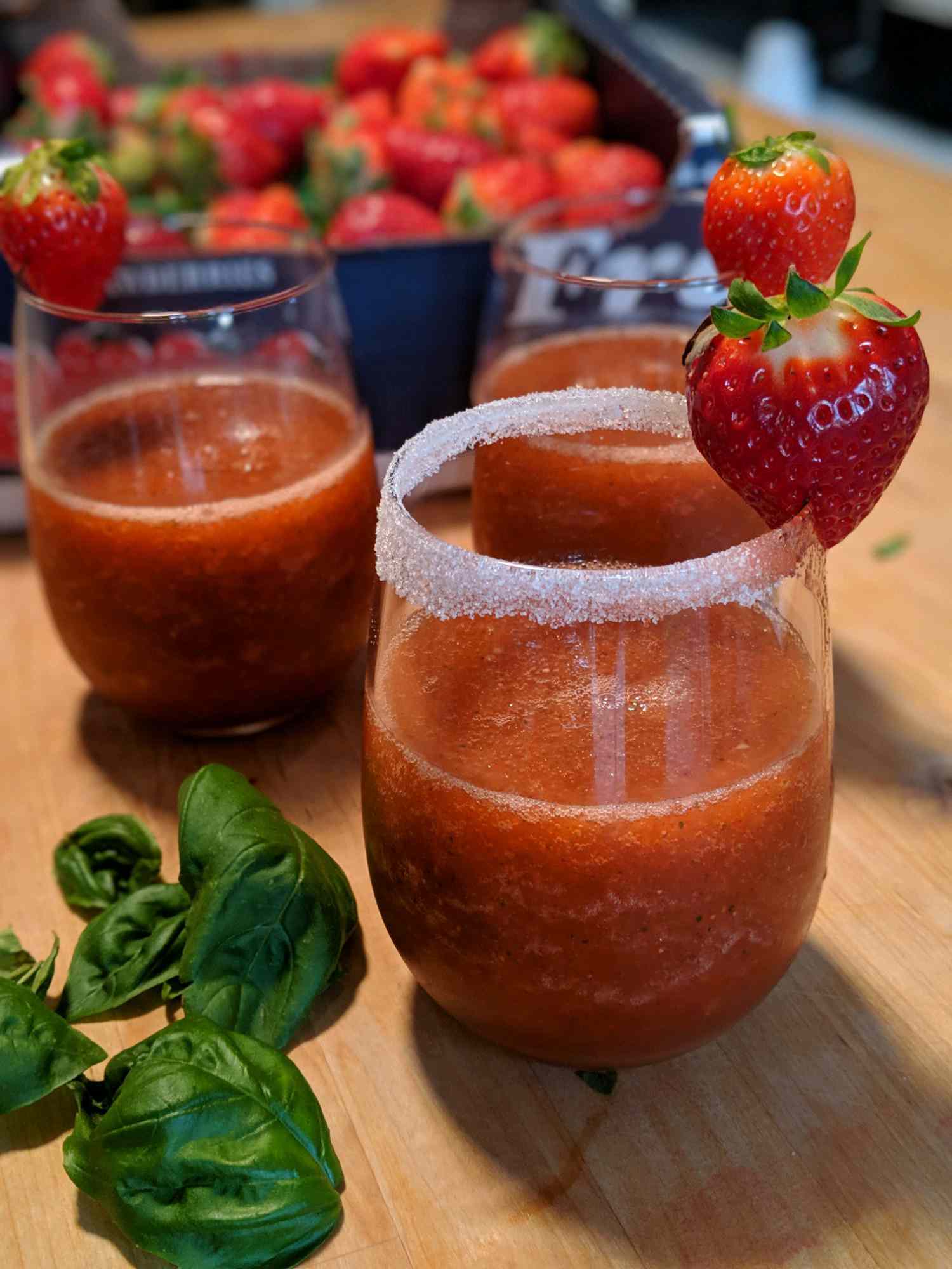 Basil Strawberry Margarita