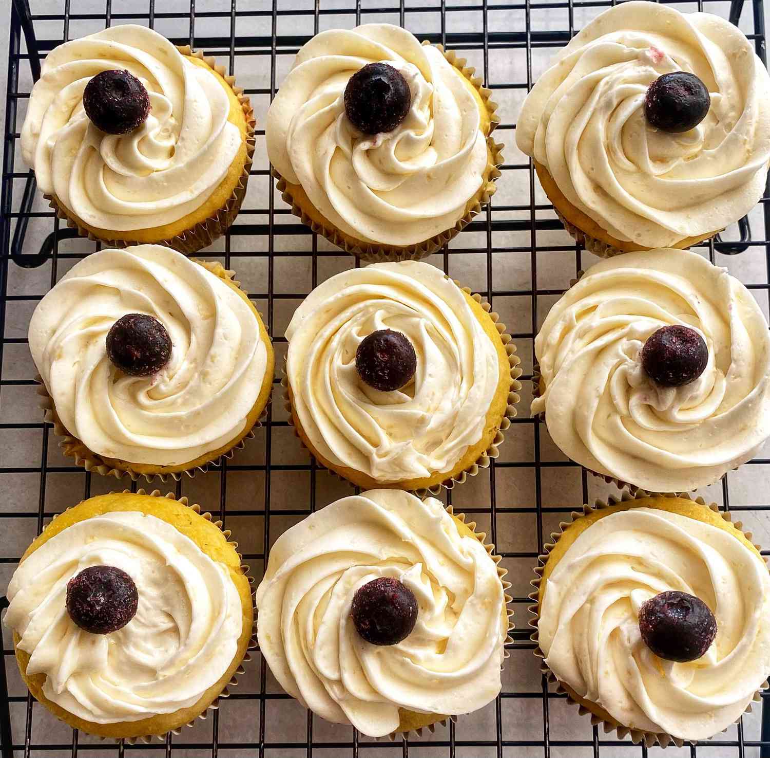 Cupcakes chanh-Blueberry