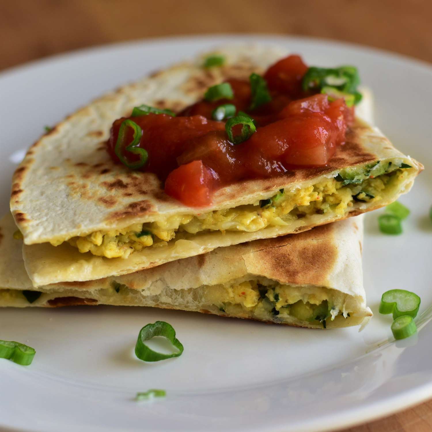 Zucchini ăn sáng quesadilla