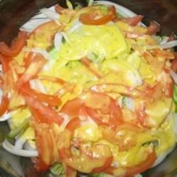 Salad trộn với nước sốt xoài