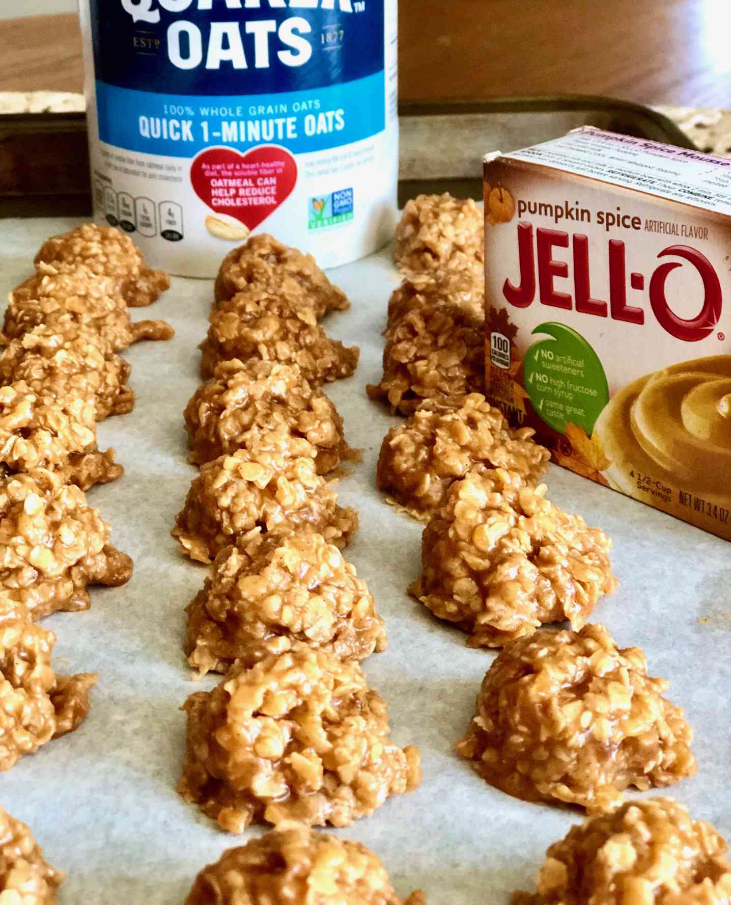 Pumpkin Spice No-Bake Cookies