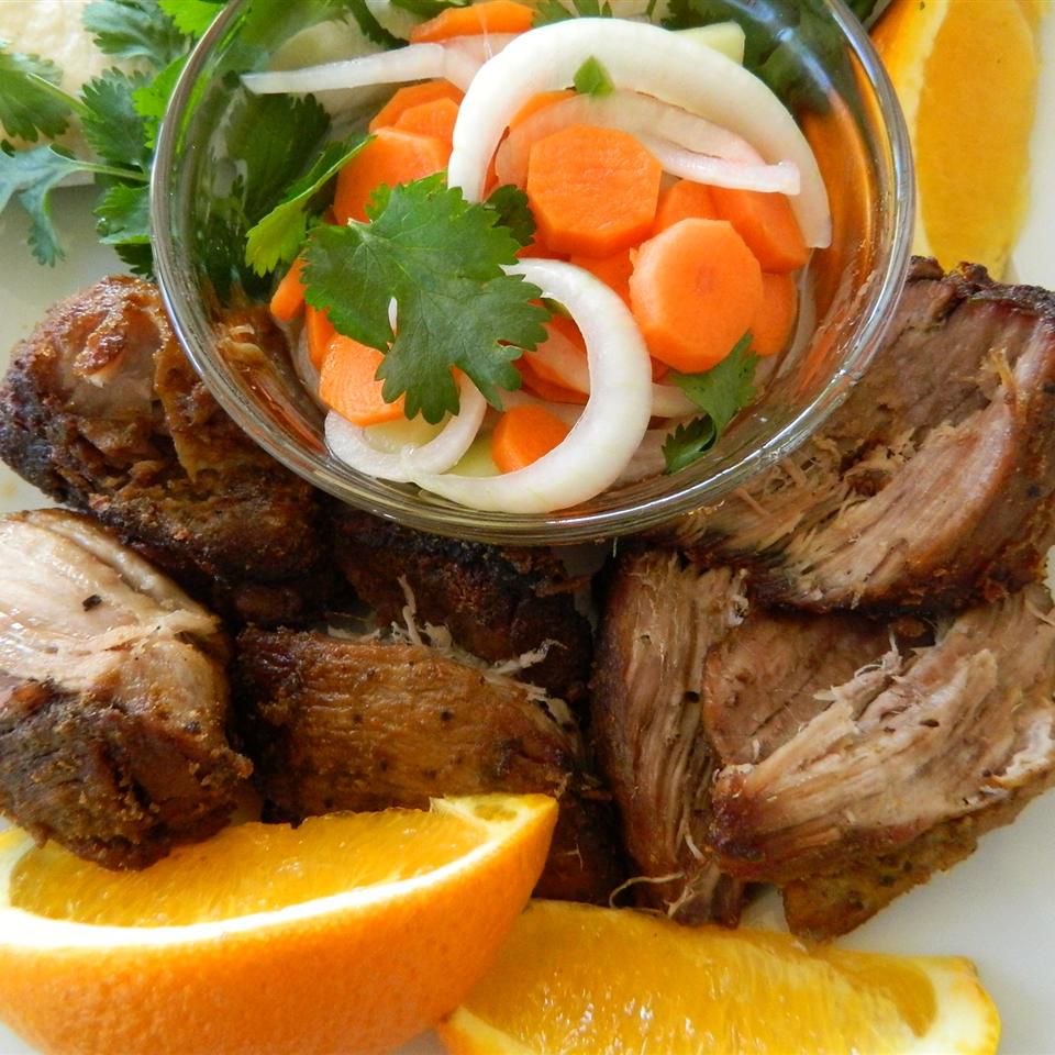 Thịt lợn cam và sữa Carnitas