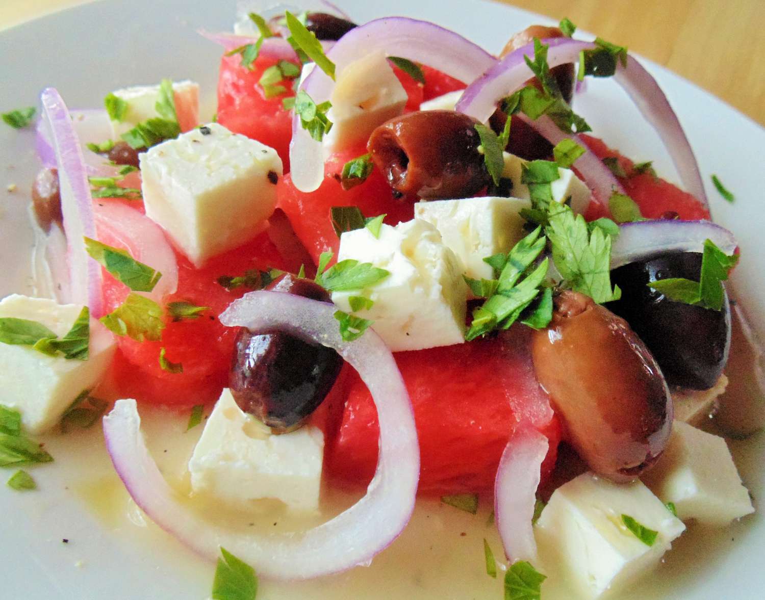 Dưa hấu và salad feta