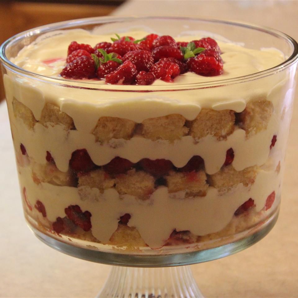 Lemon-raspberry trifle