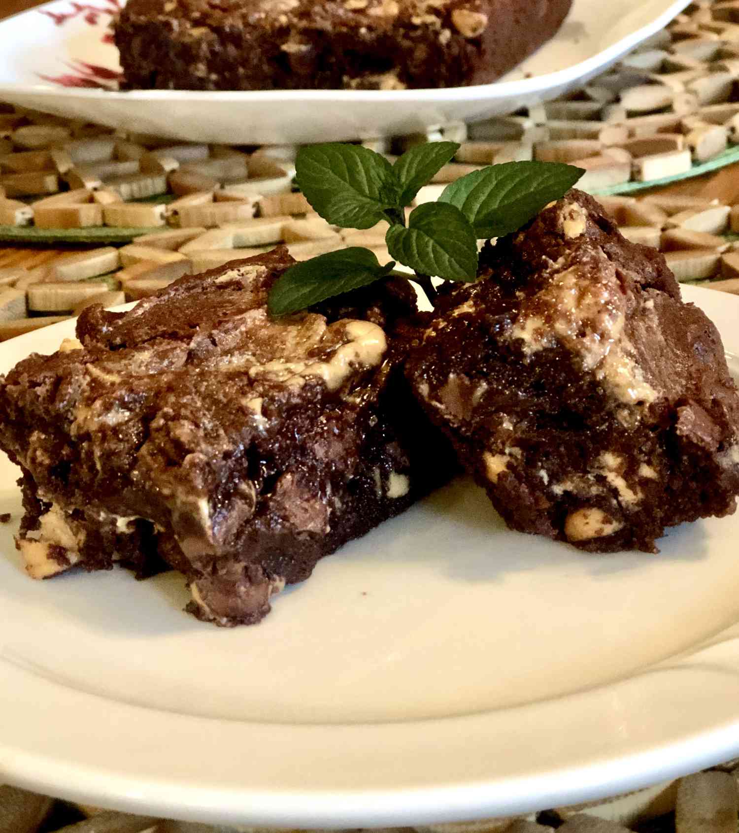 Bơ sô cô la Peanut xoáy bánh brownies