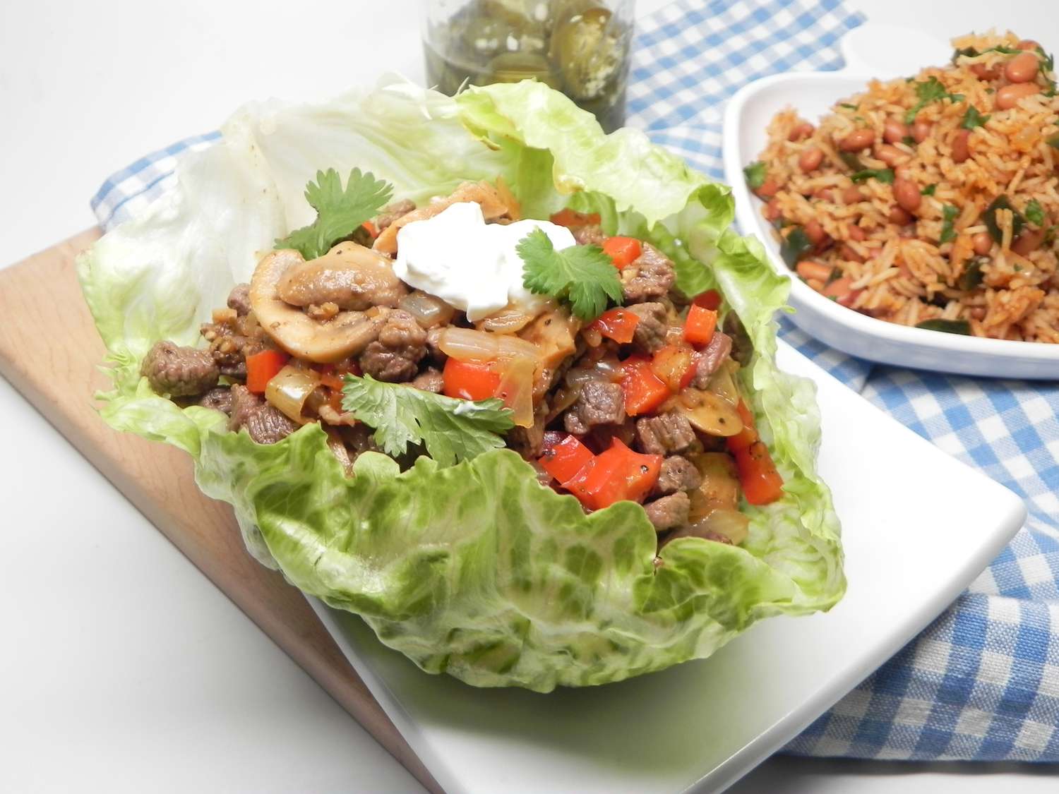 Cốc rau diếp fajita