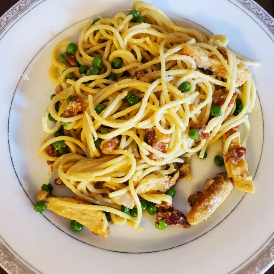 Thịt gà carbonara