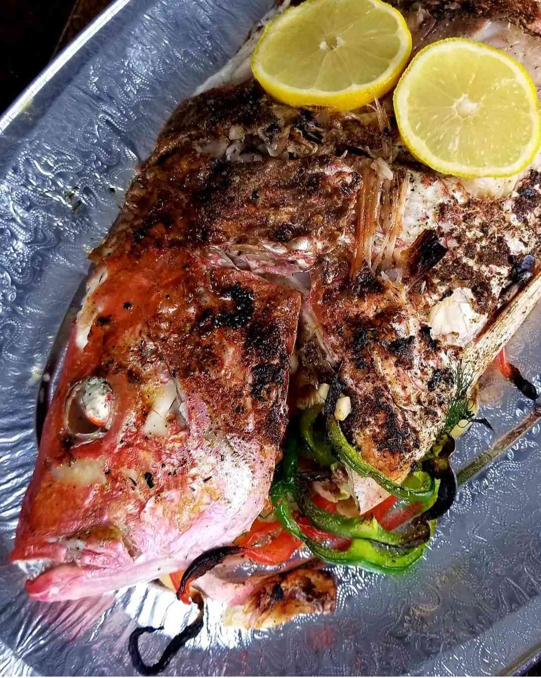 Snapper đỏ nướng