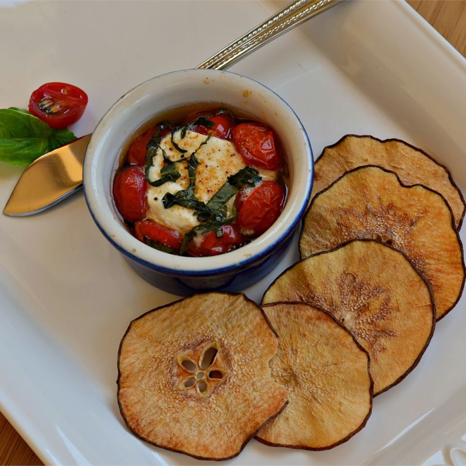 Baked Goat Cheese Caprese Salad