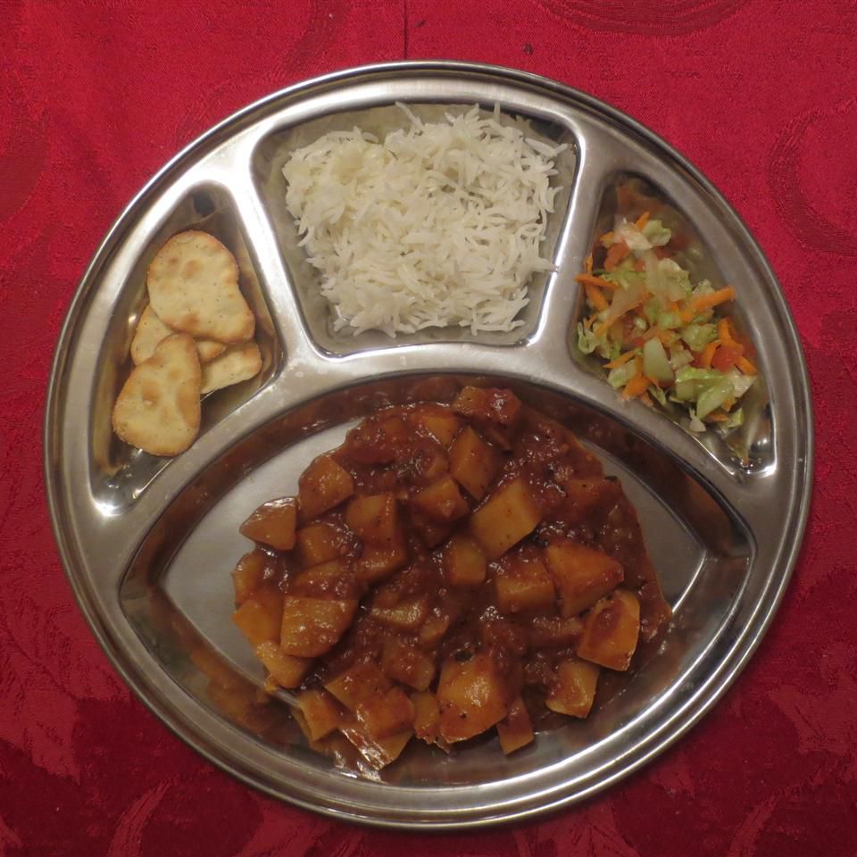 Geeta dì khoai tây (và rau) bhaji