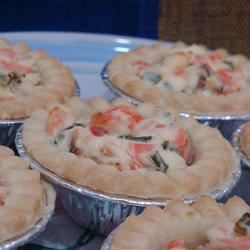 Salmon hun khói tartlets