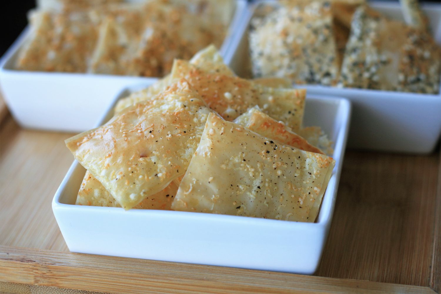 Truffle-Parmesan Phyllo Crackers