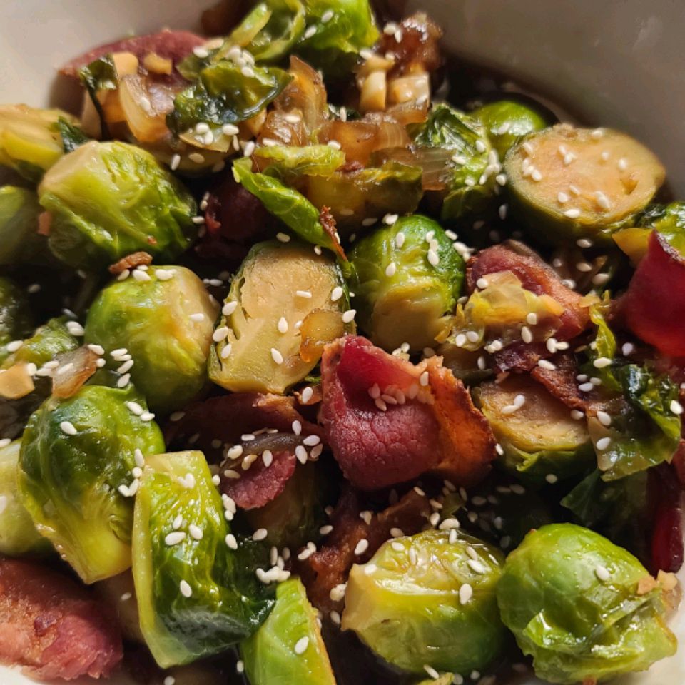 Mật ong tráng men Brussels Sprouts