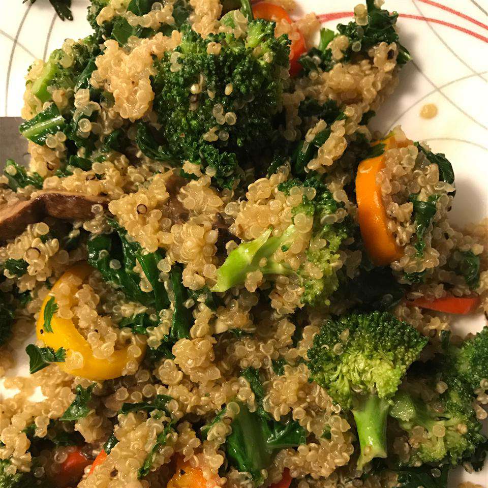 Skillet quinoa salad