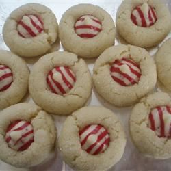 Candy Cane Kiss Cookies