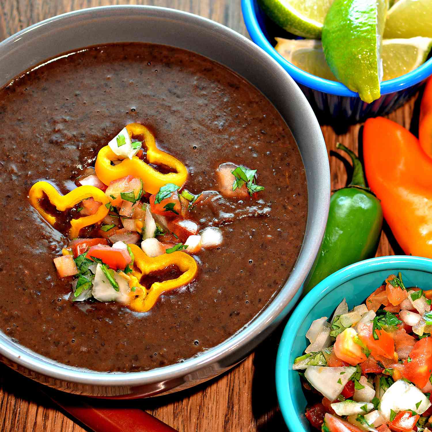 Instant Pot Spicy Black Bean Soup (Vegan)