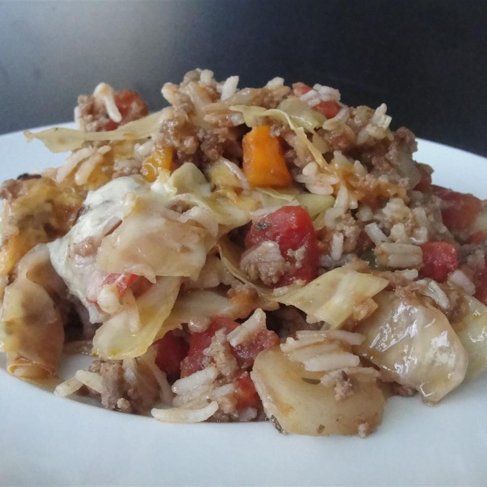 Cajun Cabbage với gạo