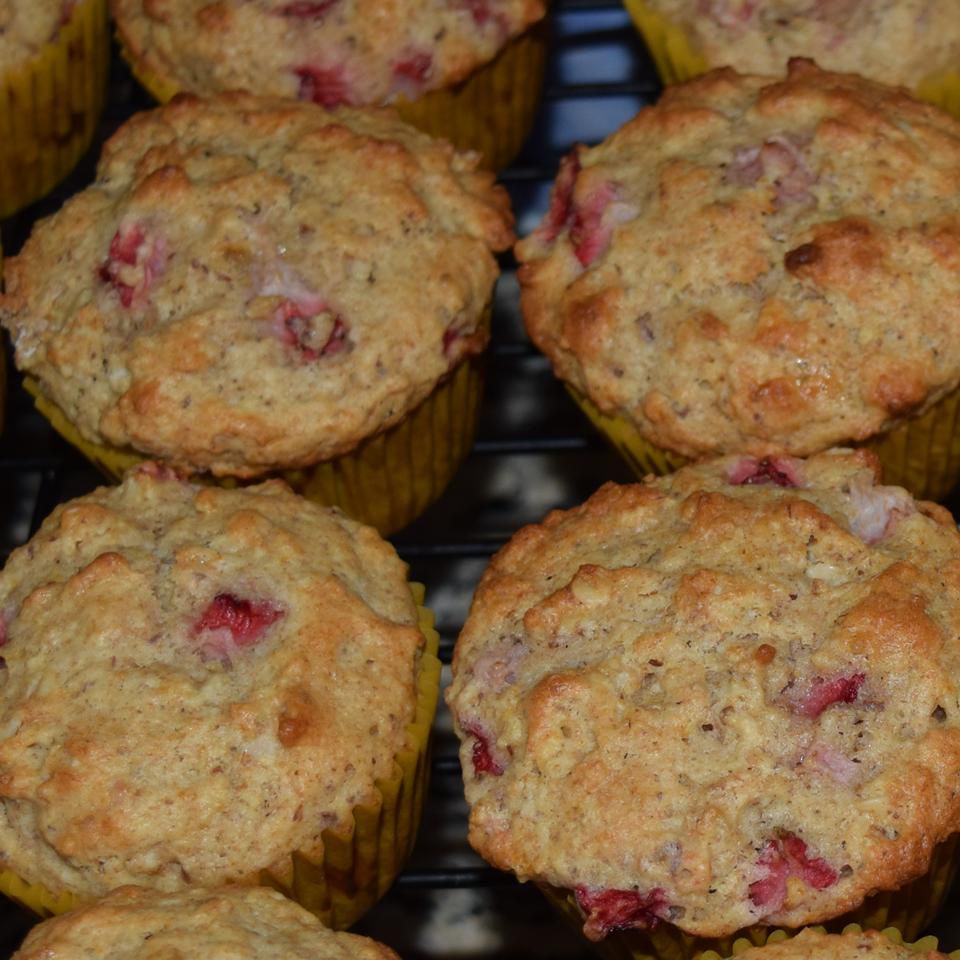 Muffins dâu tươi khỏe mạnh hơn