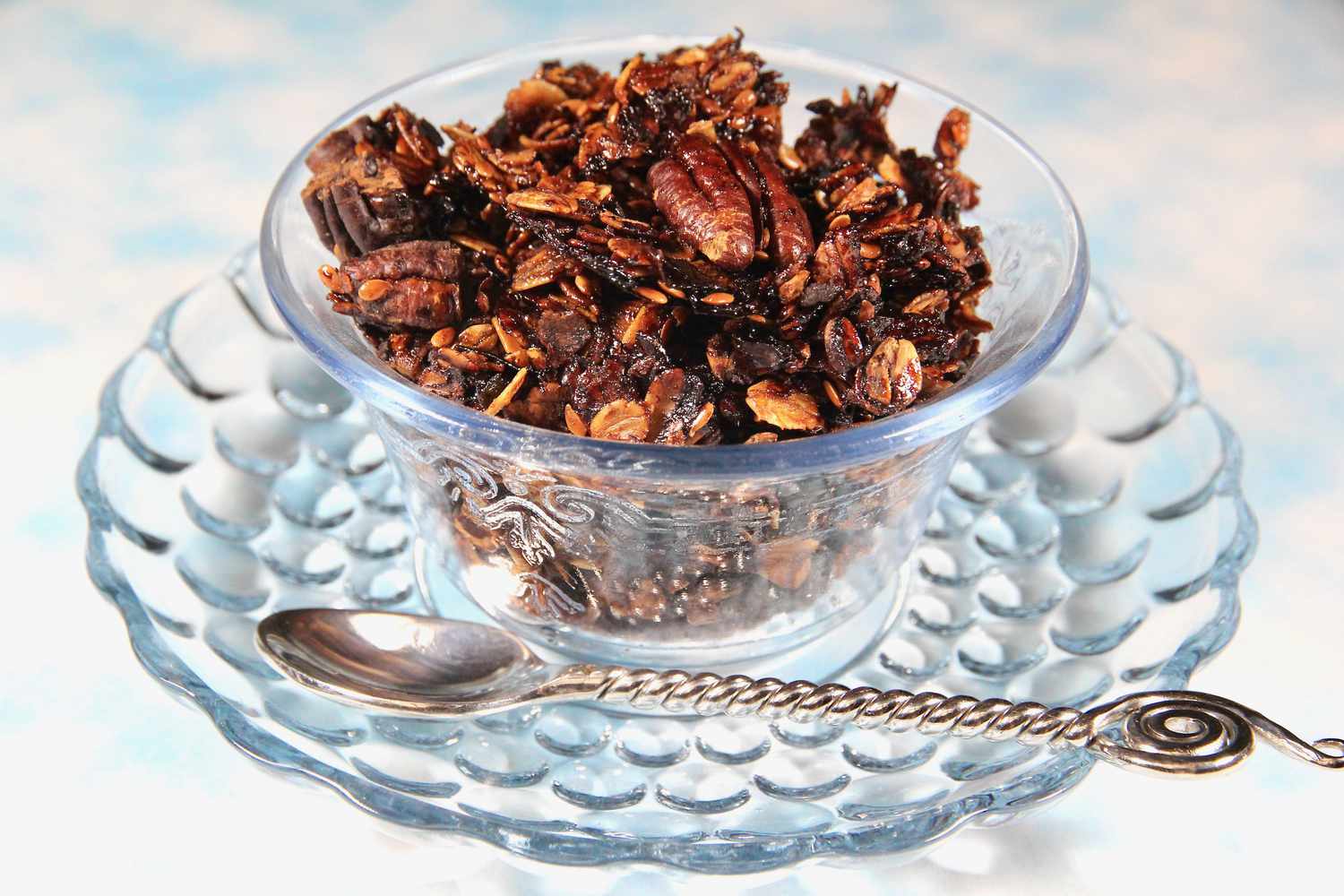 Mật ong sẫm màu pecan granola