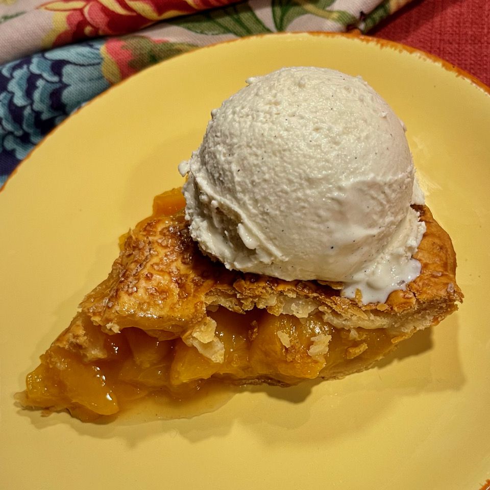 Peach Pie với Peaches đông lạnh