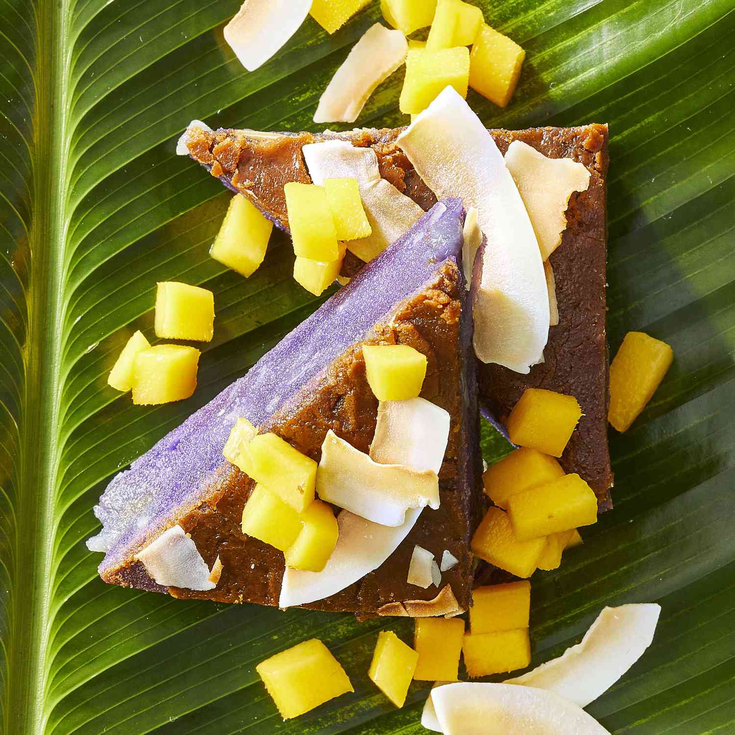 Màu tím Yam và dừa mochi (Ube Bibingka)