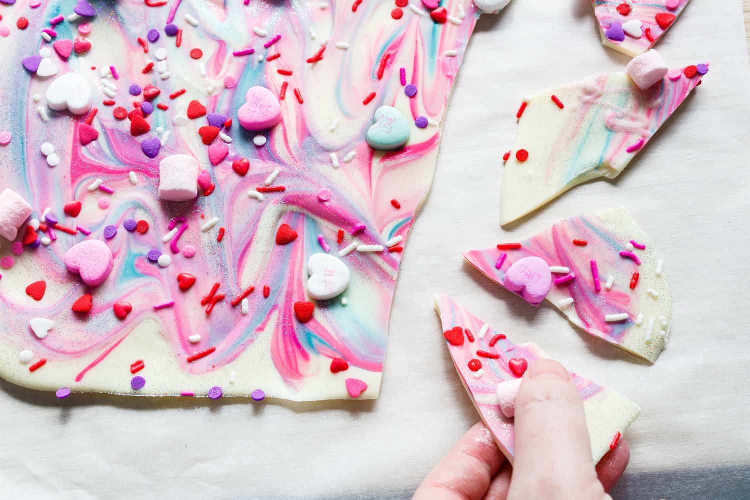 Valentine Day Unicorn Bark