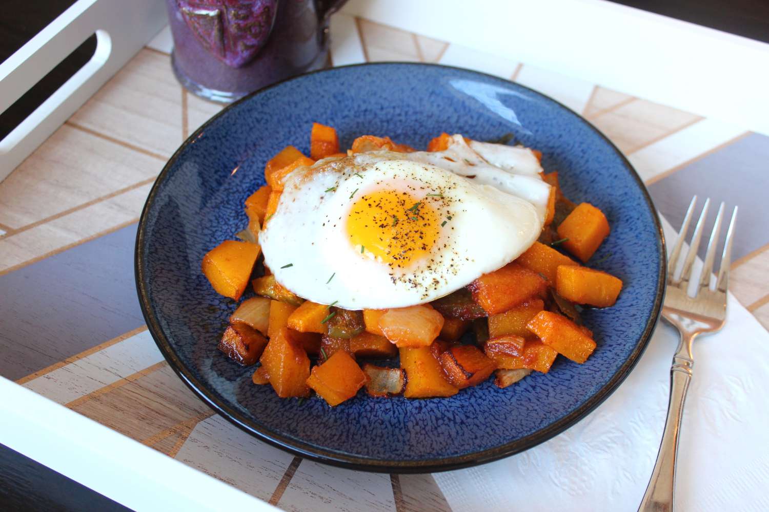 Bữa sáng bourbon-butternut băm