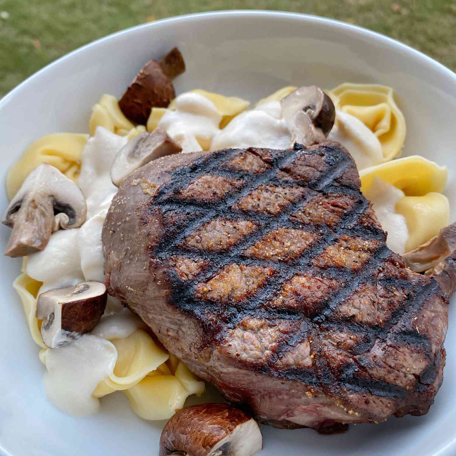 Steak Tortellini Alfredo