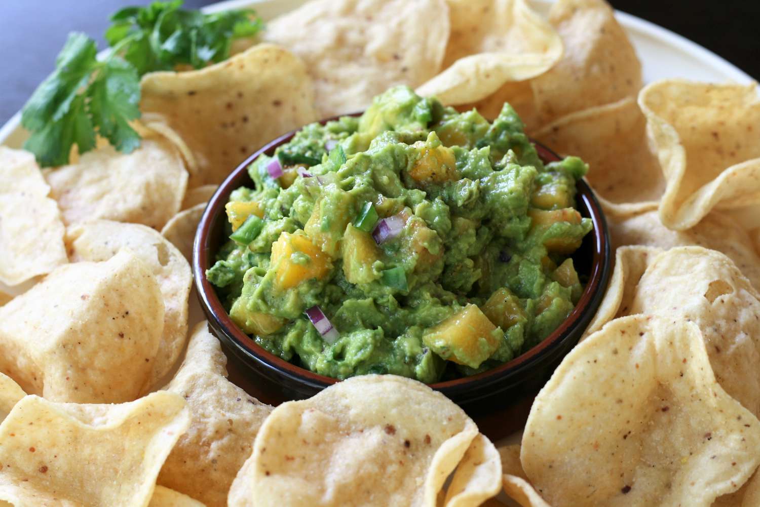 Peach guacamole