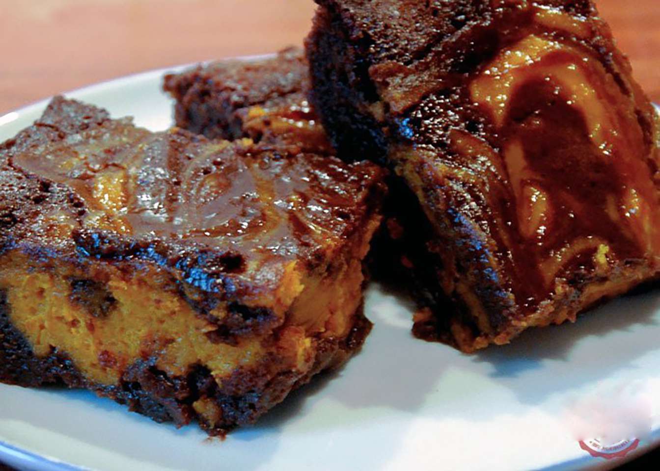 Bí ngô xoáy brownies