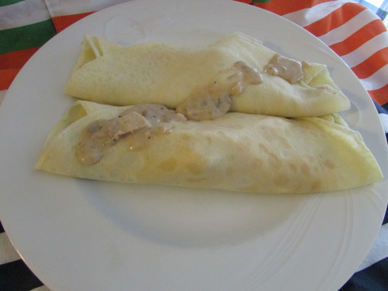 Crepes gà và nấm