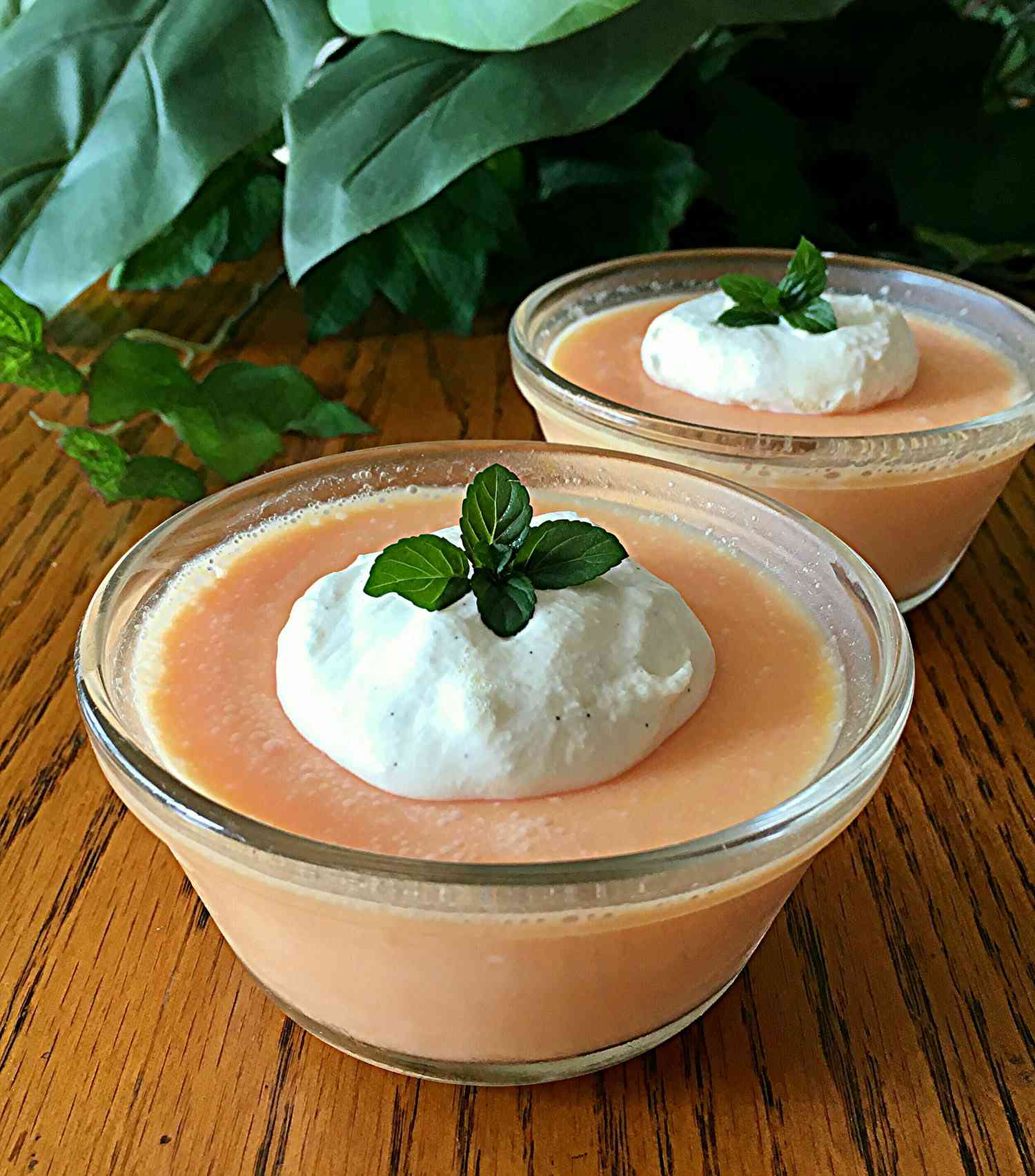 Bánh pudding xoài kem